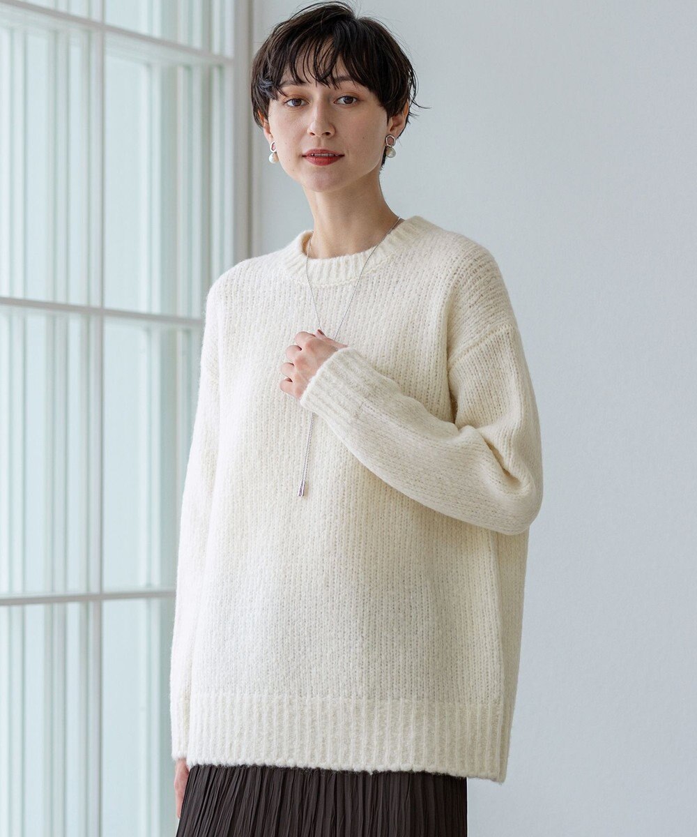 23区 S 【見上愛さん着用/STORY・VERY掲載】ブラッシュドエアーウール ファンシーニット 