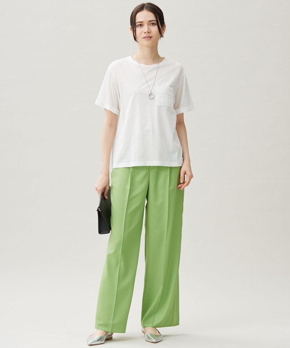 自由区 S 【カタログ掲載・洗える】クロッシェポケット Tシャツ 