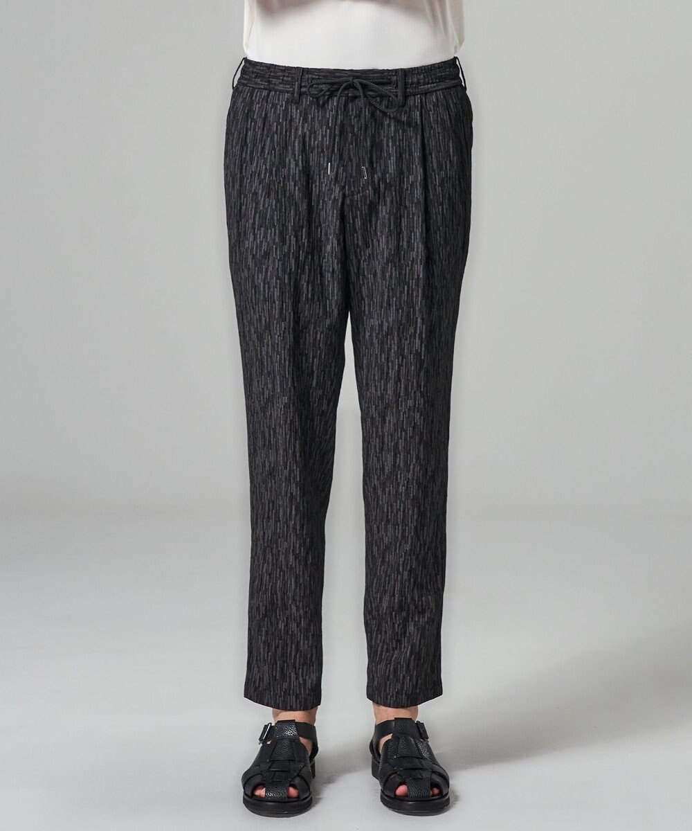 JOSEPH HOMME 【新素材】ブラッシュストロークジャガード　　ドロスト付タック入りテーパードパンツ / PEGG TUCK 