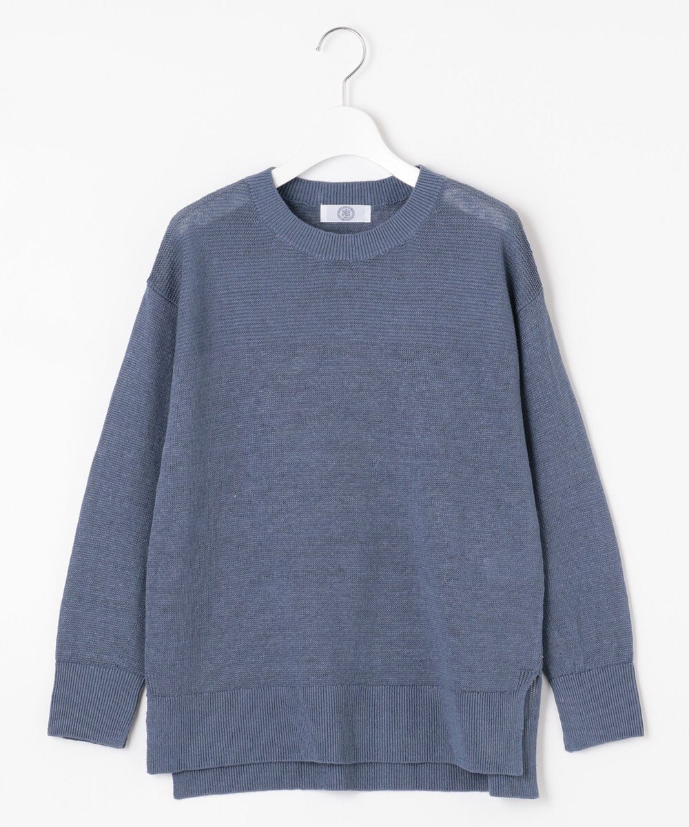 J.PRESS LADIES 【洗える・吸水速乾】 マーセライズコードリネン ニット 