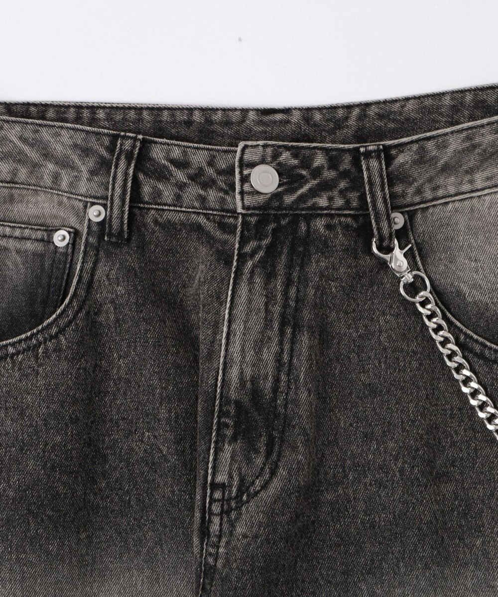 WEGO チェーン付きバルーンデニムパンツ 