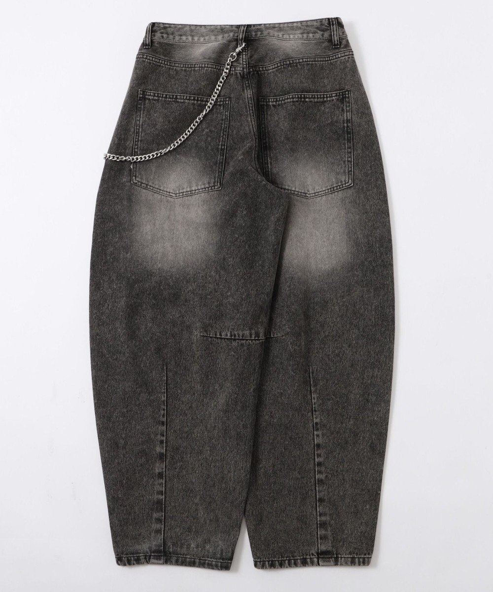 WEGO チェーン付きバルーンデニムパンツ 