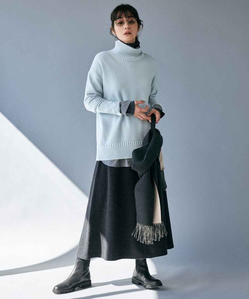 ICB 【新色追加・WEB限定カラーあり】 ソフトカシミヤミックス ハイネックニット 