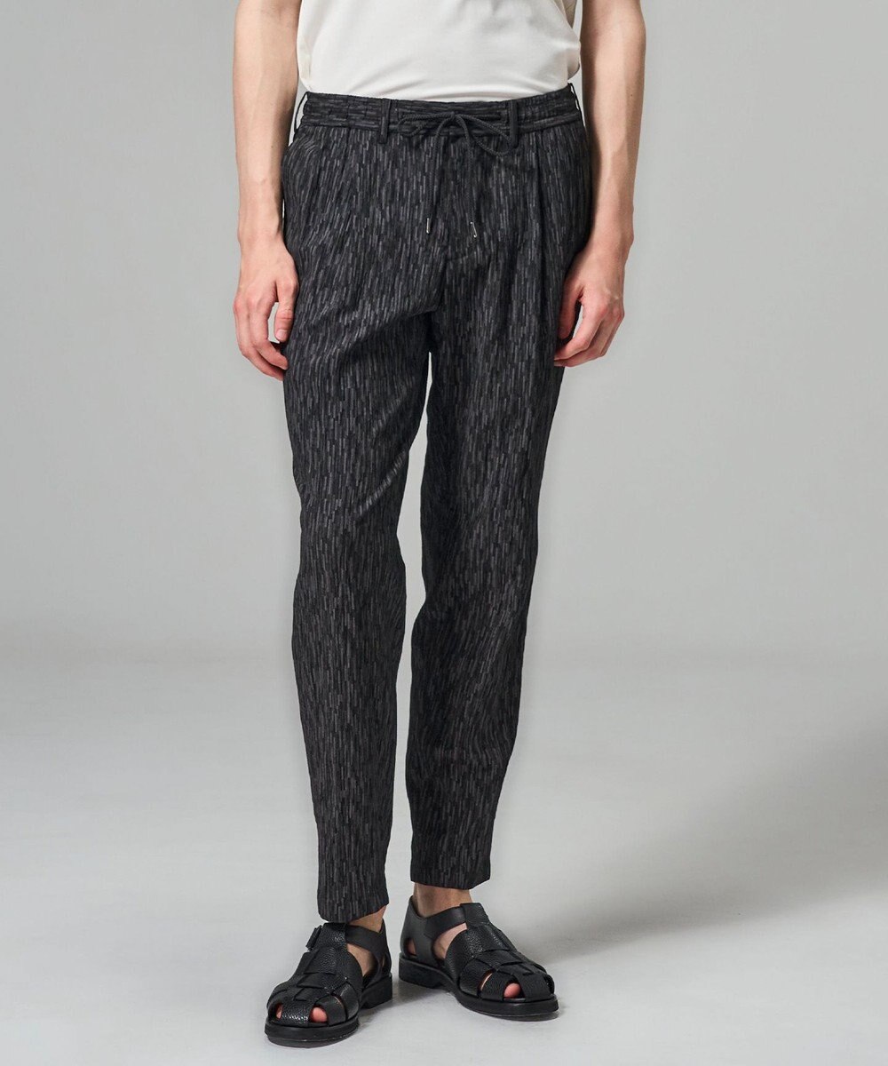 JOSEPH HOMME 【新素材】ブラッシュストロークジャガード　　ドロスト付タック入りテーパードパンツ / PEGG TUCK 