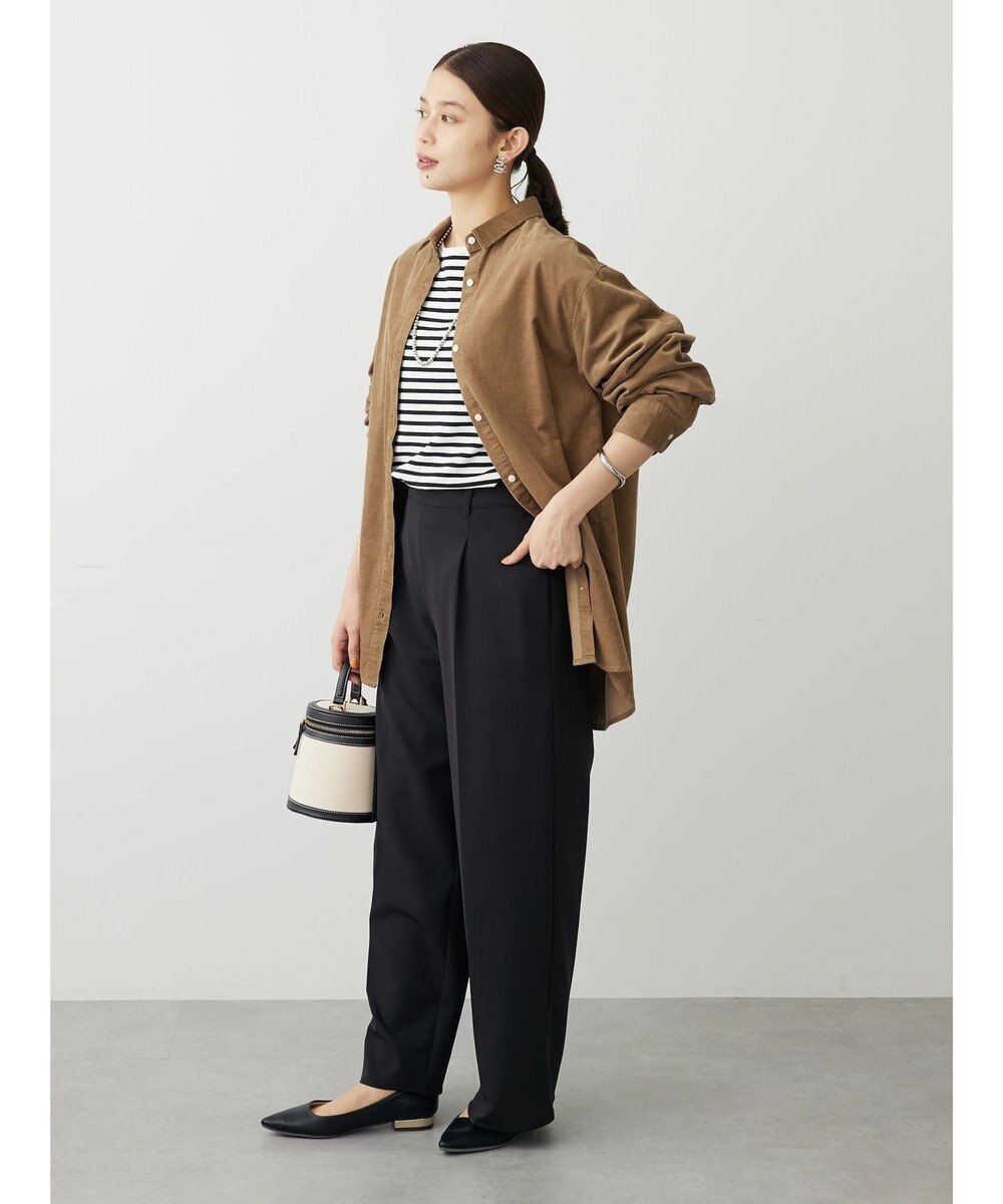 Green Parks 柔らかい細コールシャツ 