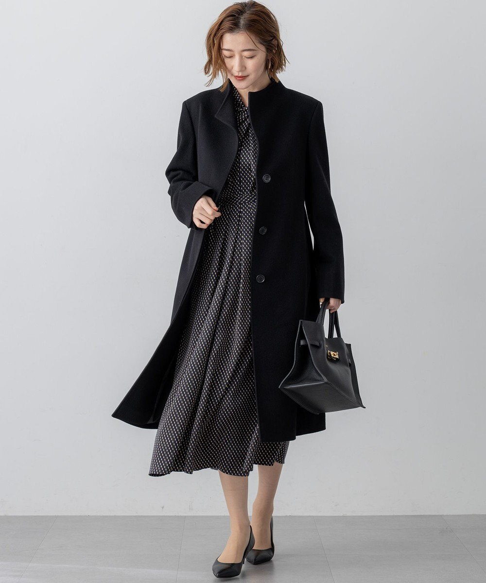 23区 L ウールカシミヤビーバー スタンドカラー  コート 