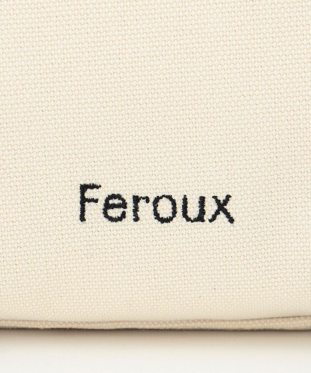 Feroux バイカラーパールフリル トート 