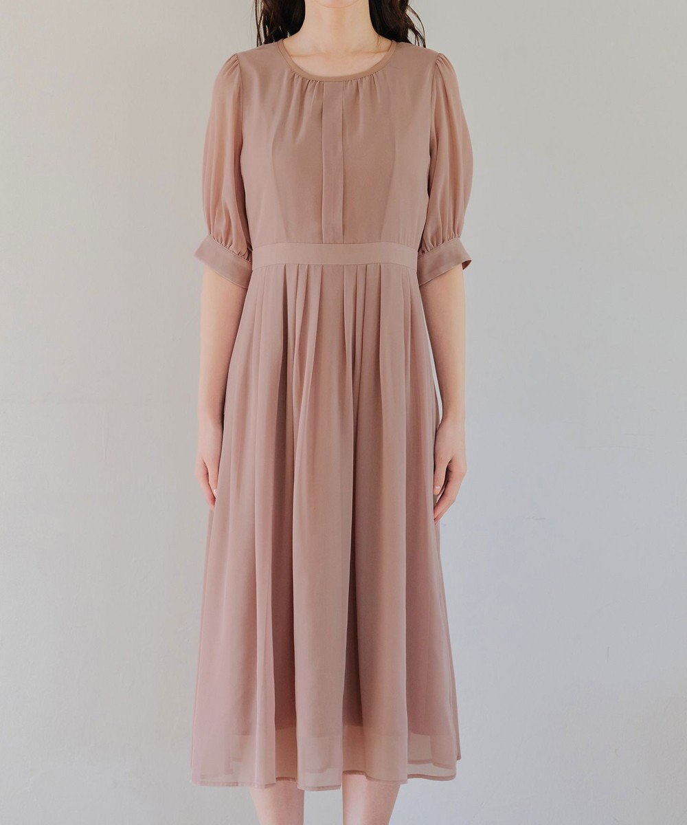 Tiaclasse 【洗える】シフォンワンピース 