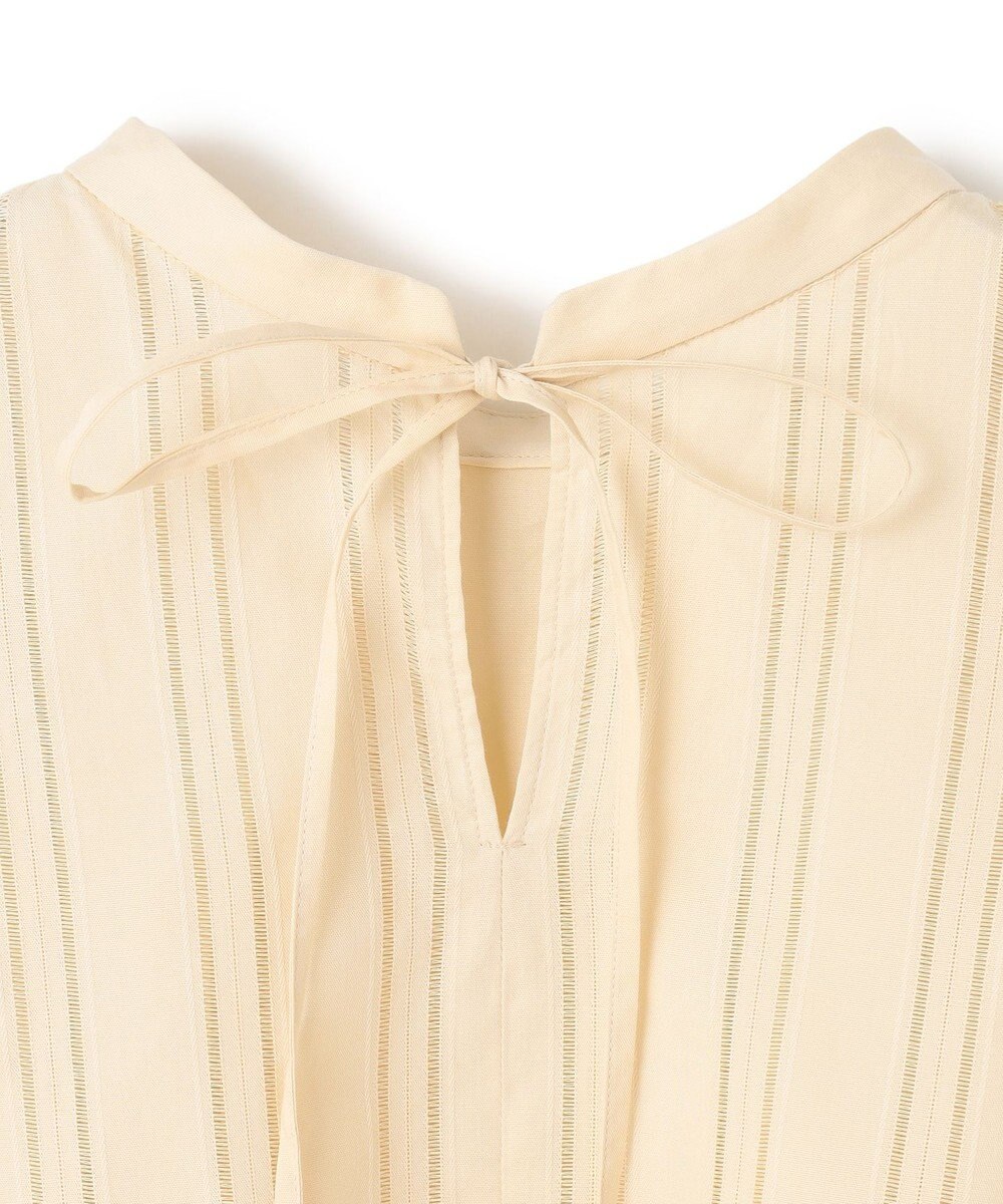 UNFILO ストライプレース 2WAY パフスリーブブラウス 