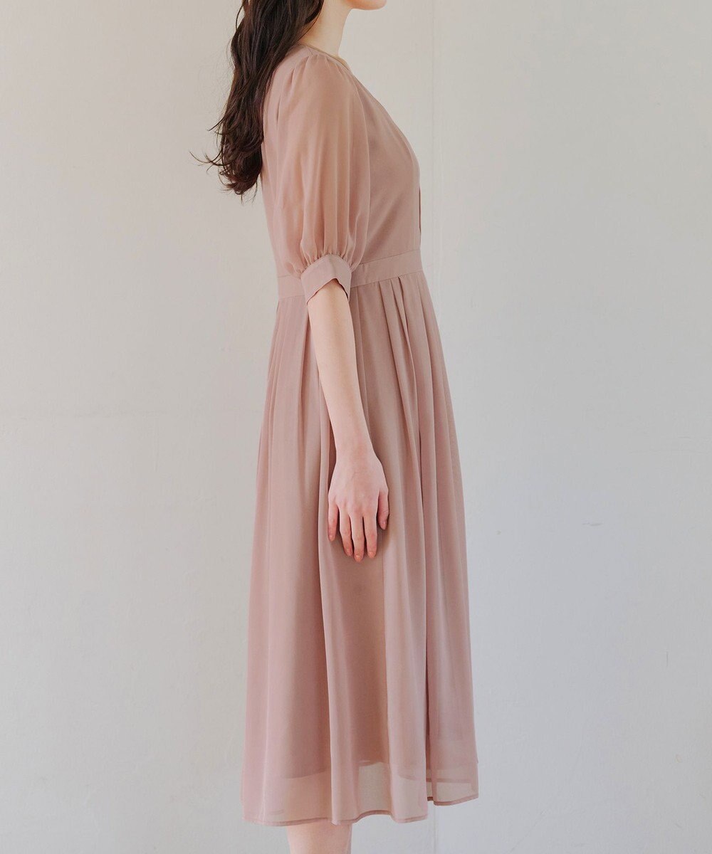 Tiaclasse 【洗える】シフォンワンピース 