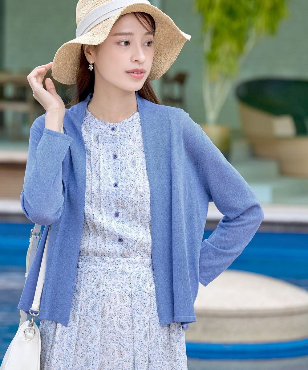 Tiaclasse L 【小倉優子さん着用・UVケア・接触冷感】ショートトッパーカーディガン 