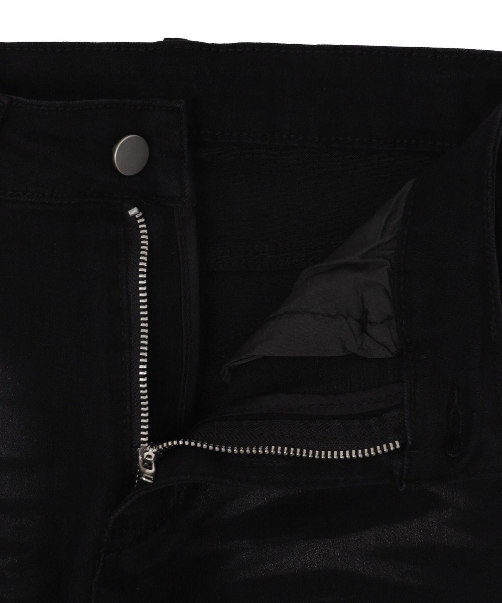 WEGO デザインスリットストレッチフレアデニム 