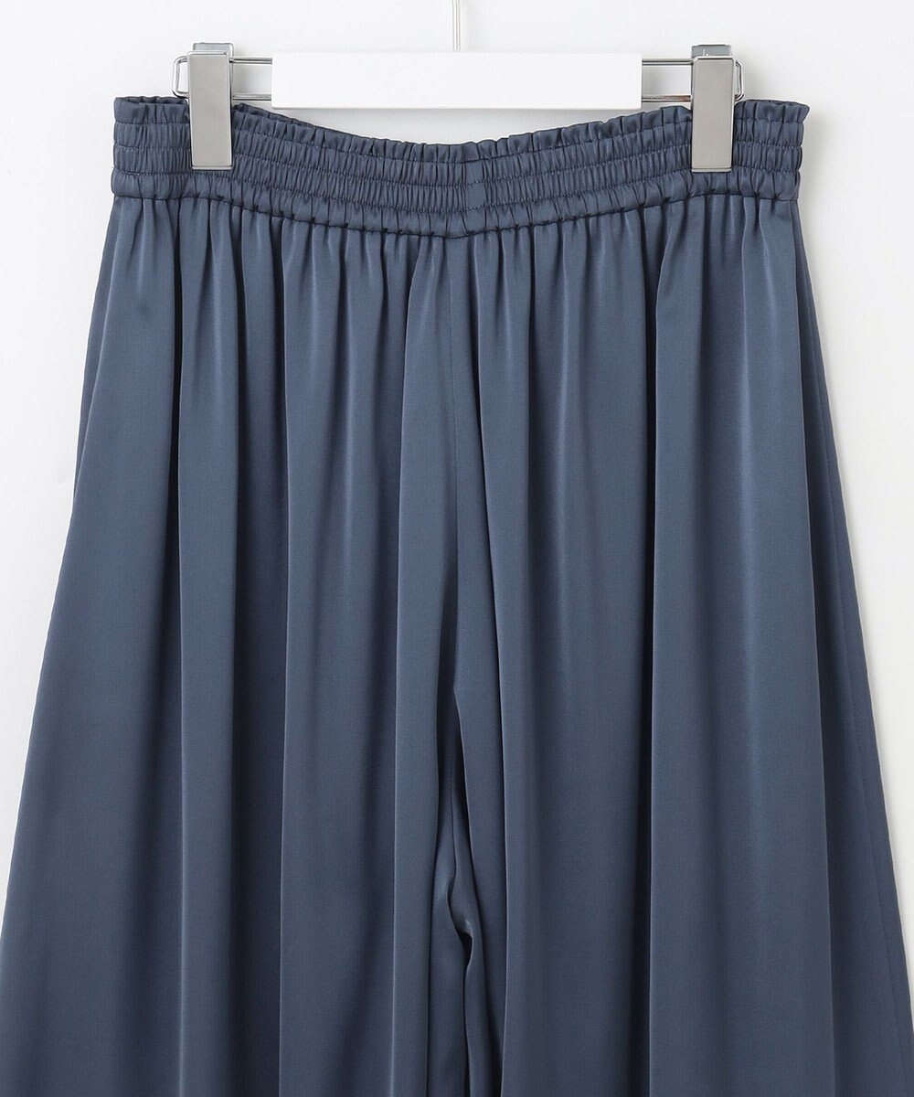 自由区 L 【カタログ掲載・セットアップ対応・ウエストゴム・洗える】セミブライトサテンギャザー パンツ 