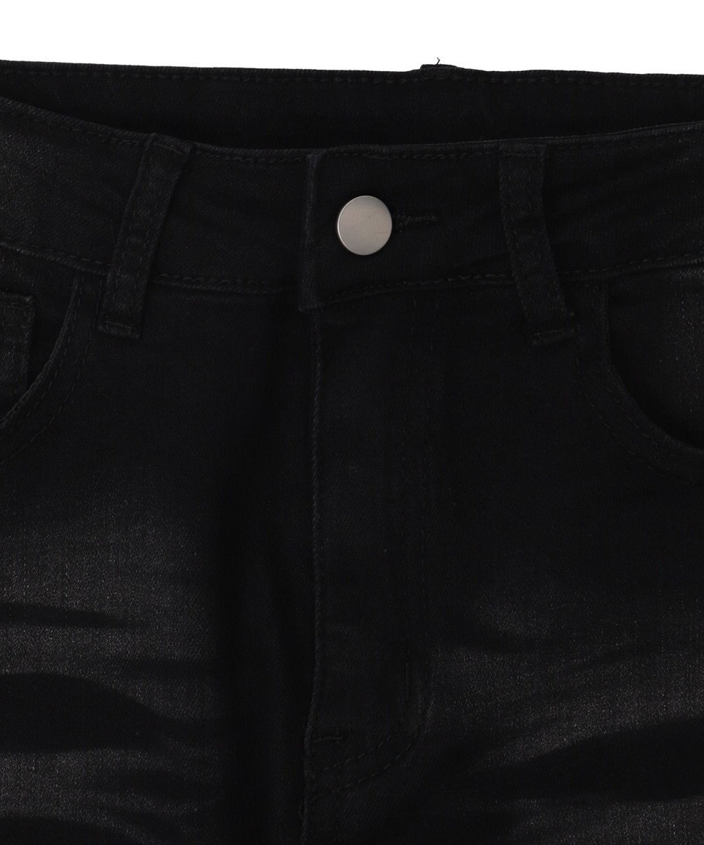 WEGO デザインスリットストレッチフレアデニム 