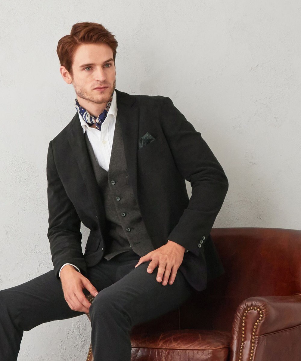 JOSEPH ABBOUD 【多機能/ストレッチ】ツィーディージャージーベスト 