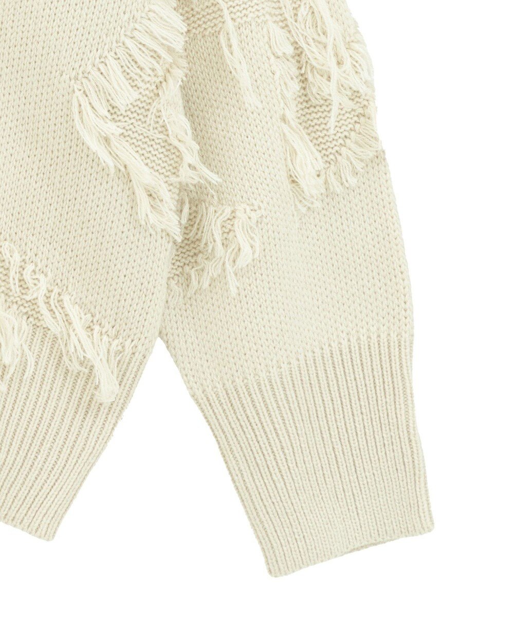 YECCA VECCA スター柄フリンジルーズニット 