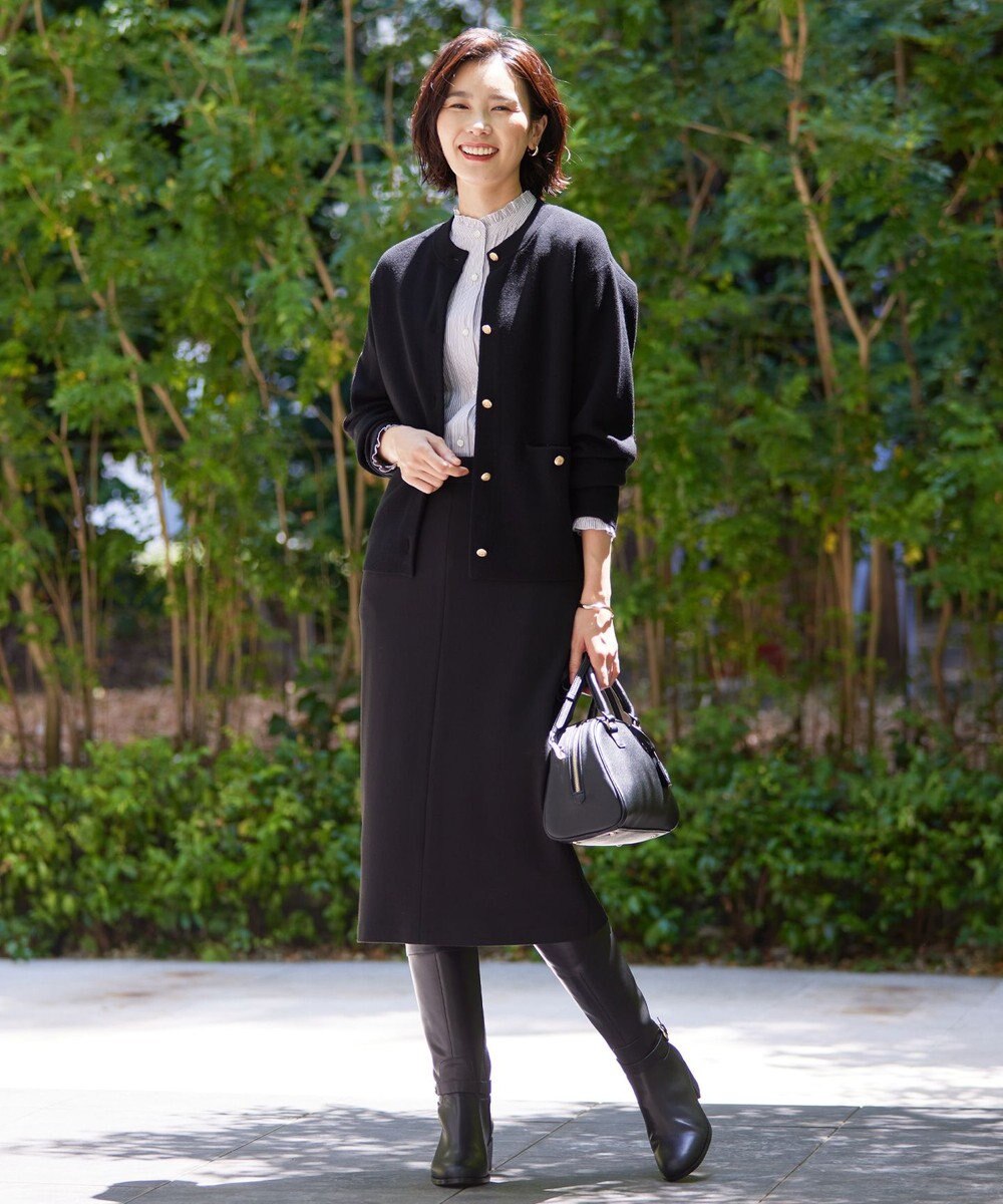 J.PRESS LADIES S 【洗える】VIS/PE ROME ニット カーディガン 