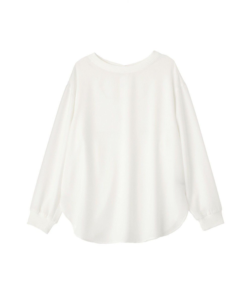 YECCA VECCA 2wayリブMIXジョーゼットブラウス 