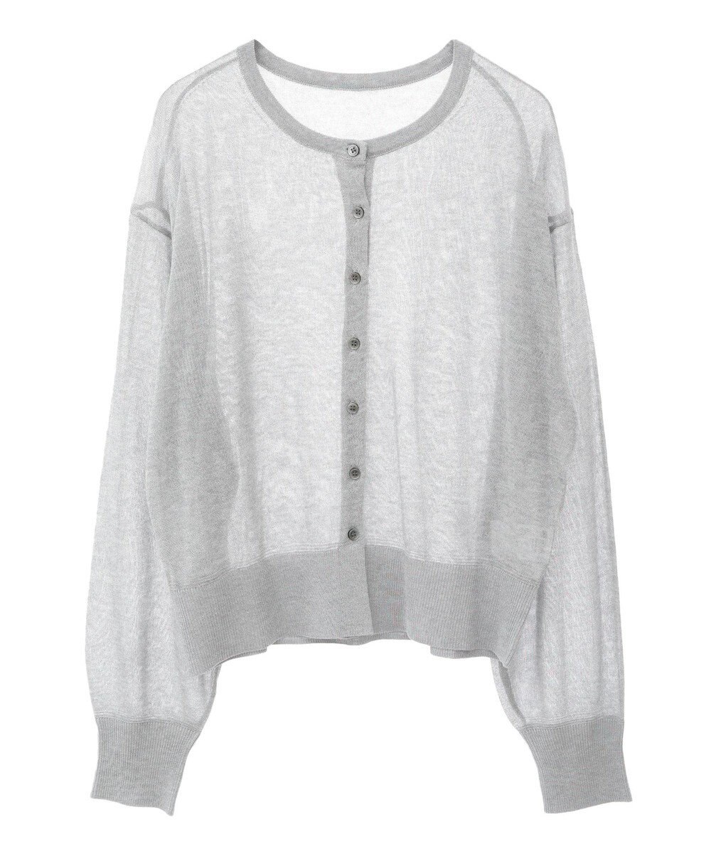 earth music&ecology 【予約】接触冷感シアークルーニットカーディガン 