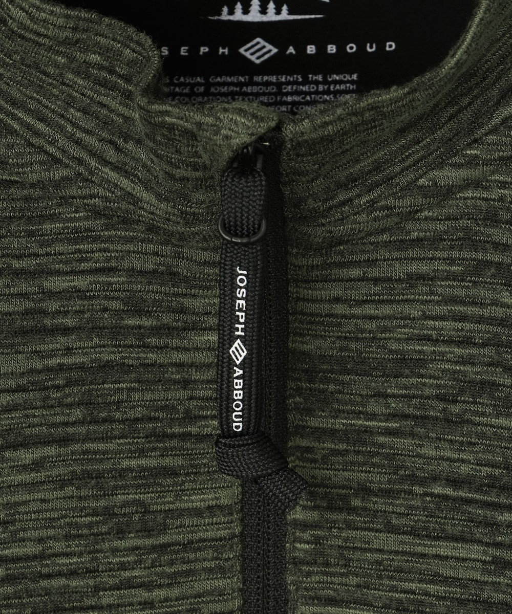 JOSEPH ABBOUD MOUNTAIN 【UNISEX】ランダムスラブリップハーフジップ 