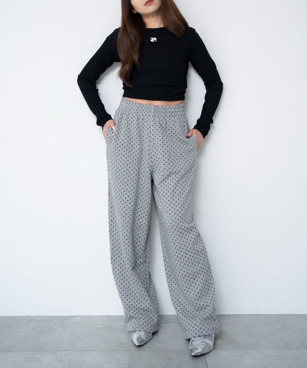 WEGO 【ウエストゴム/XSSMサイズ展開】スウェットワイドパンツ 