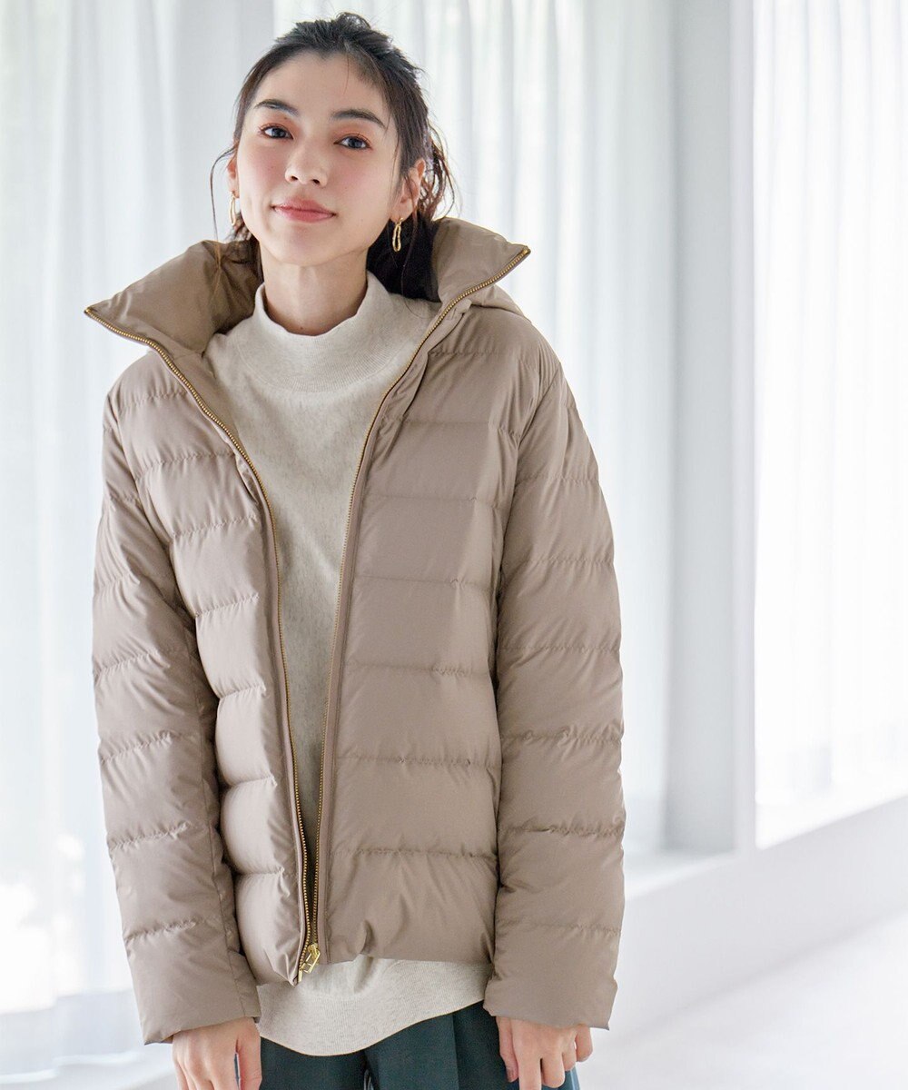 ANY L 【洗濯機可能/羽毛100%使用/撥水/フード取り外し可能】楽映えリッチミドル丈ダウン 