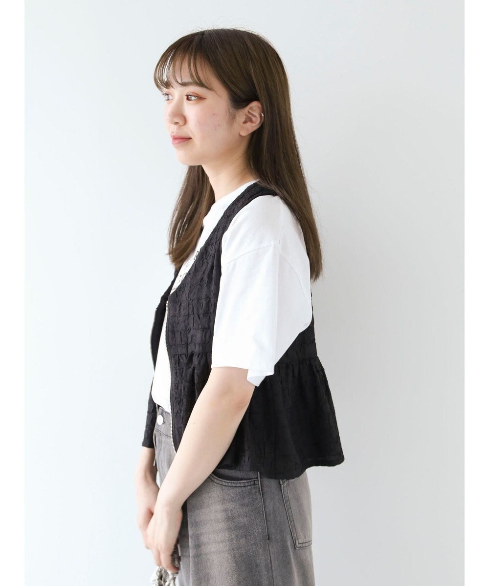 Green Parks ジャガードペプラムＺｉｐベスト 