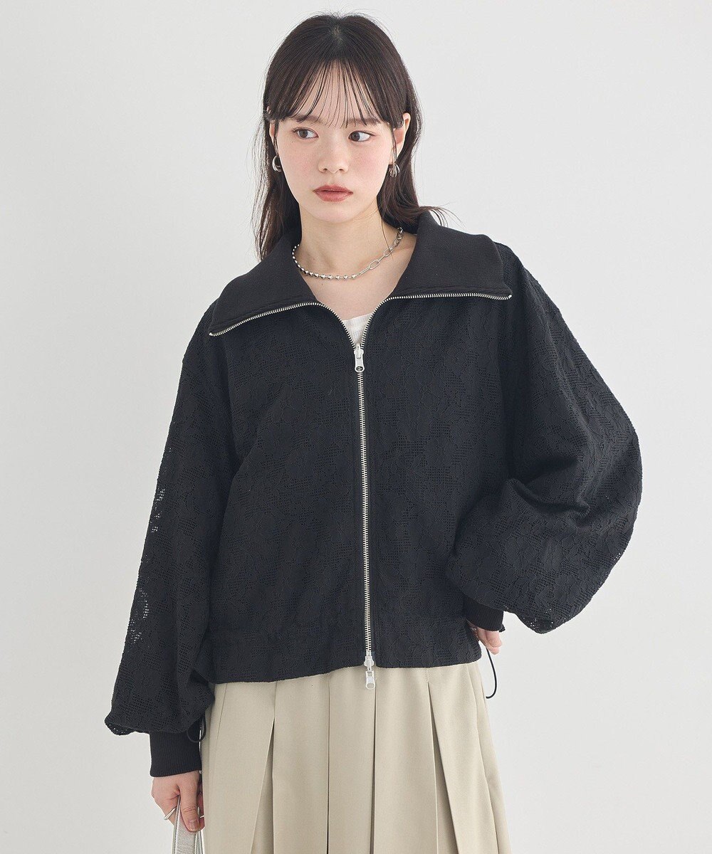 earth music&ecology 【WEB・一部店舗限定】レースリバーシブルブルゾン 