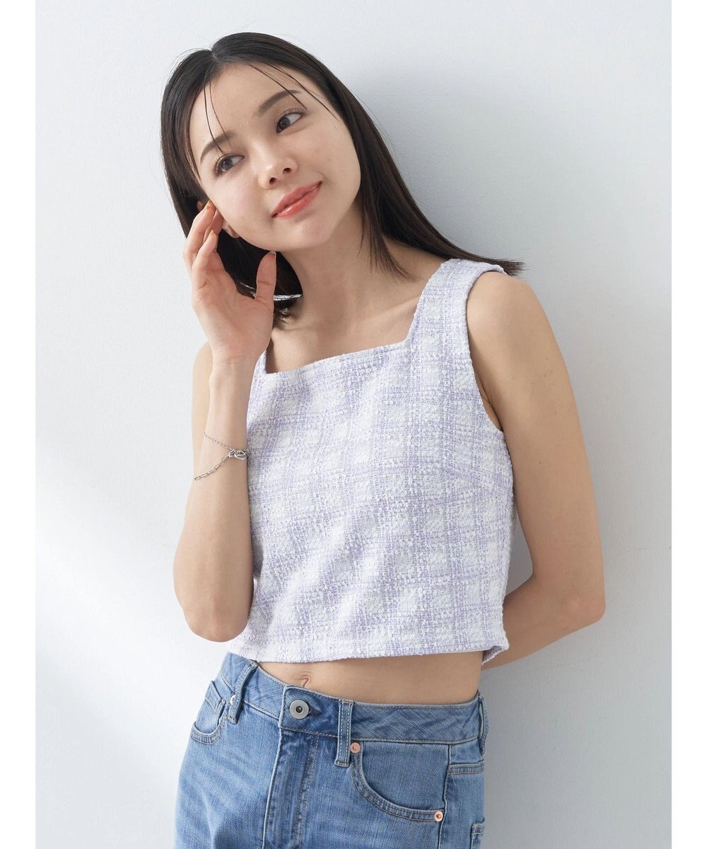 earth music&ecology ＳＥＴ２点　カットソーツィードアンサンブル 