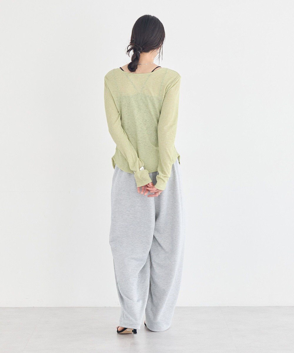 earth music&ecology レースレイヤード風スウェットパンツ 