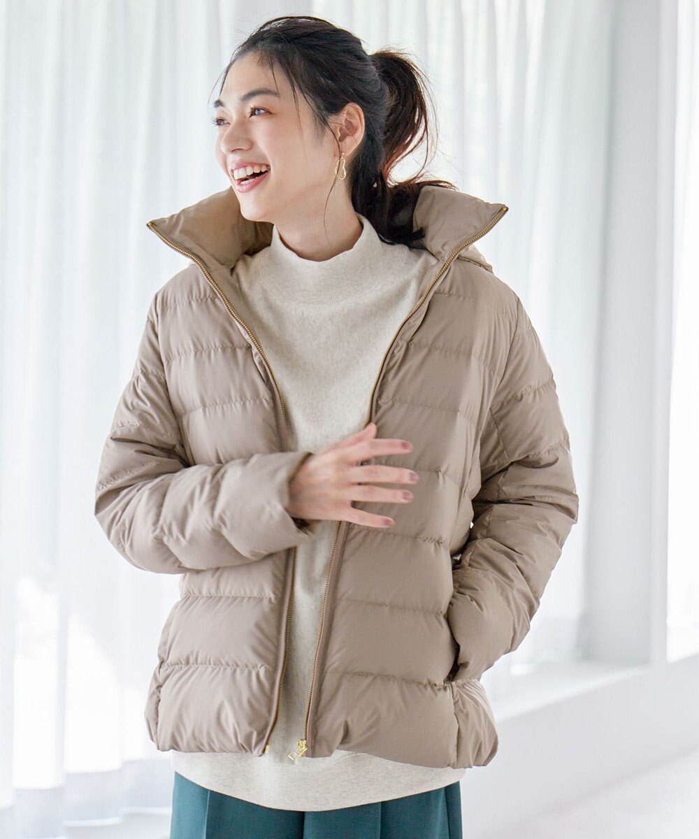 ANY 【洗濯機可能/羽毛100%使用/撥水/フード取り外し可能】楽映えリッチミドル丈ダウン 