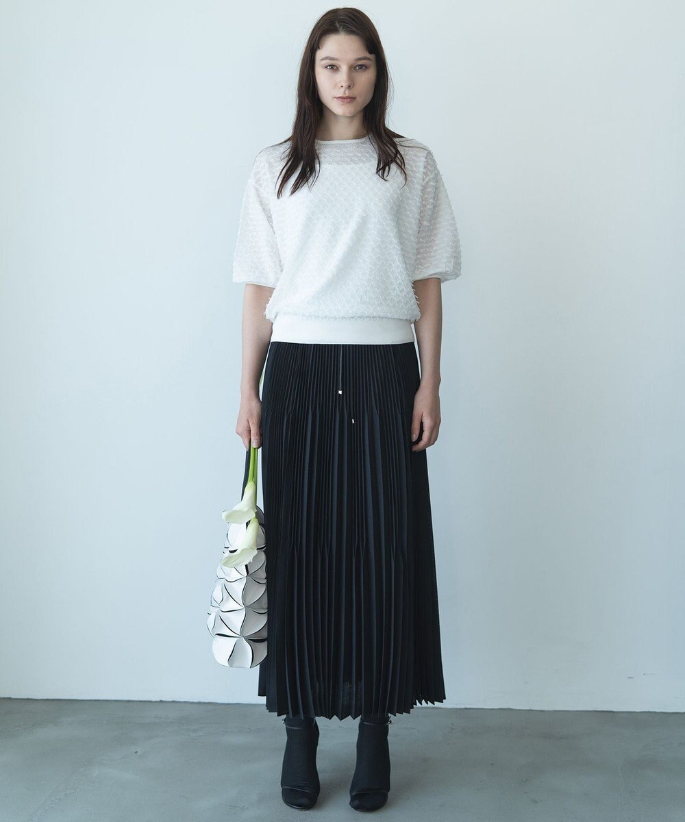 自由区 【カトリエムブーケ】Plis aleatoires シアープリーツスカート 