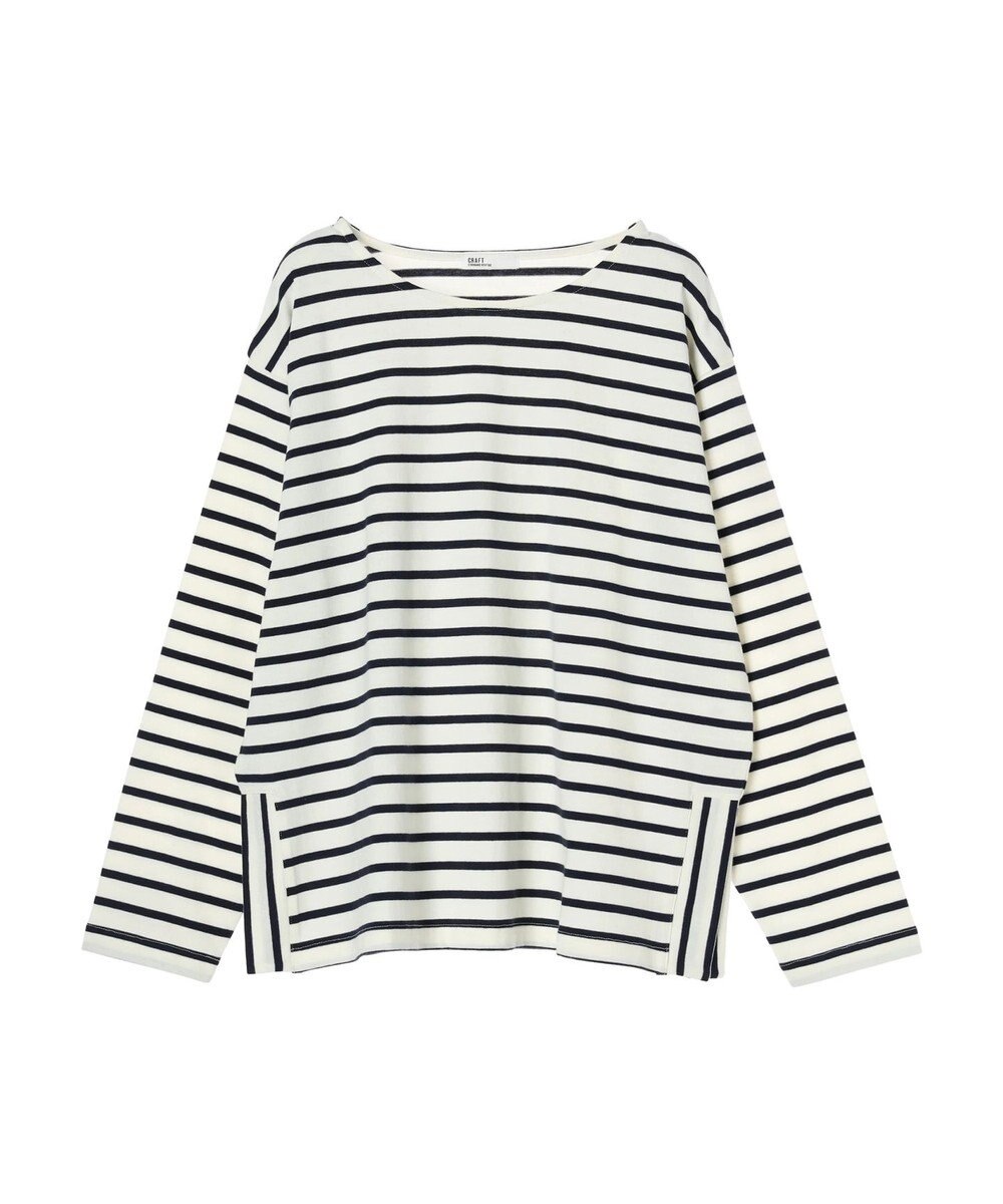 CRAFT STANDARD BOUTIQUE ボーダーサイドスリットプルオーバー 