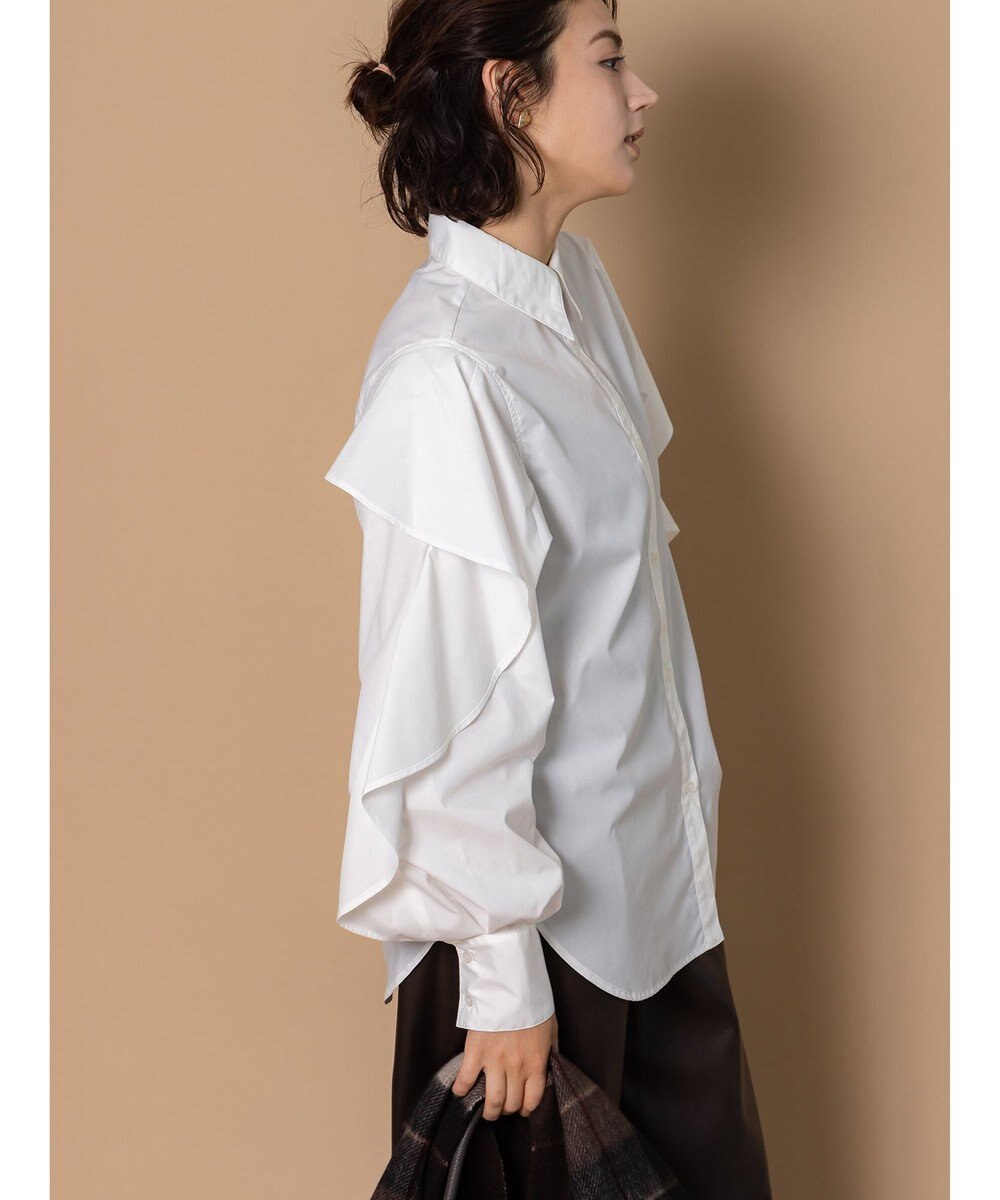 Te chichi 【泉 里香さん着用・Oggi.jp10/23掲載】ラッフルスリーブシャツ 