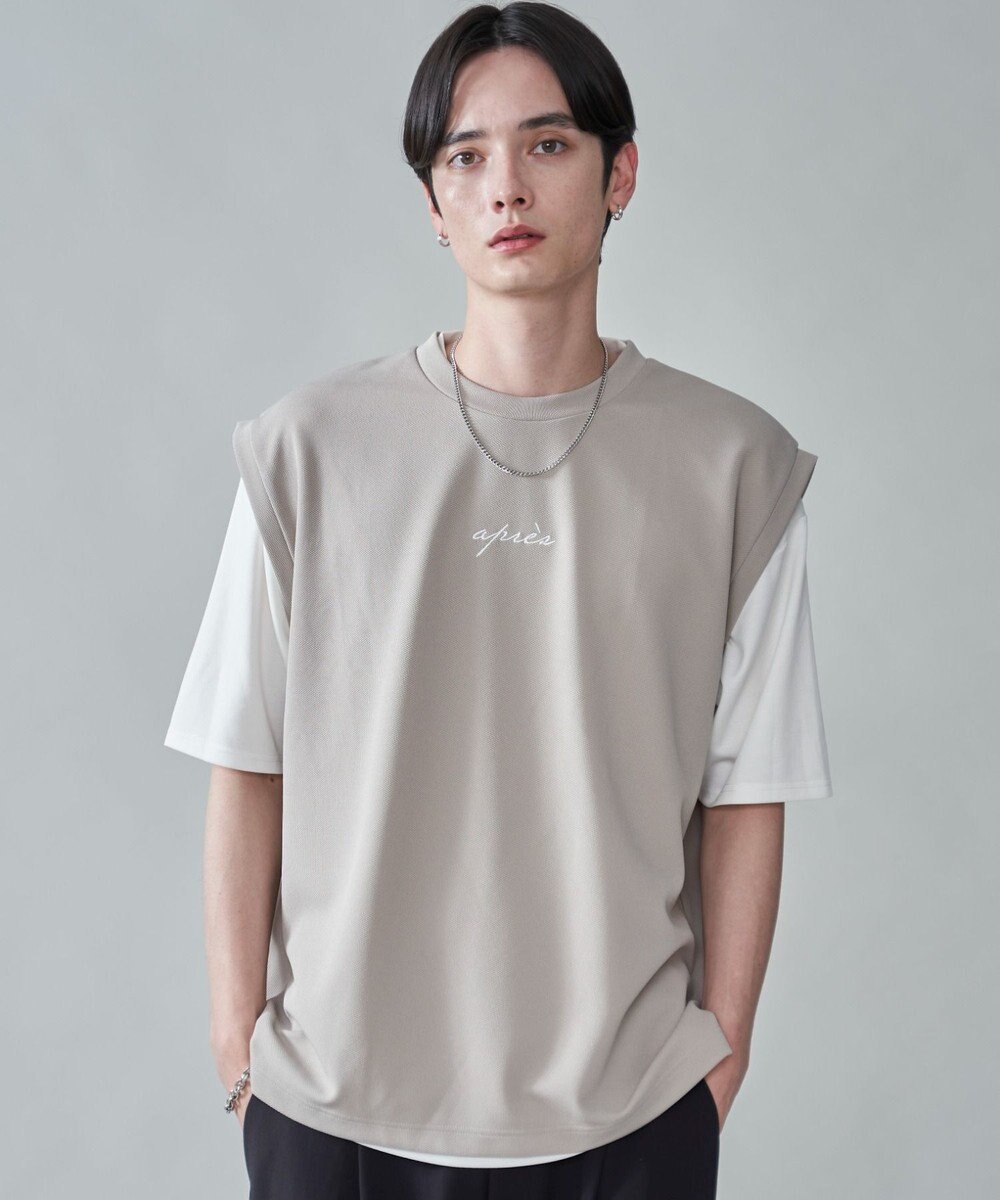 WEGO 【２点セット/ベスト×Tシャツ】アンサンブルベスト（SS） 