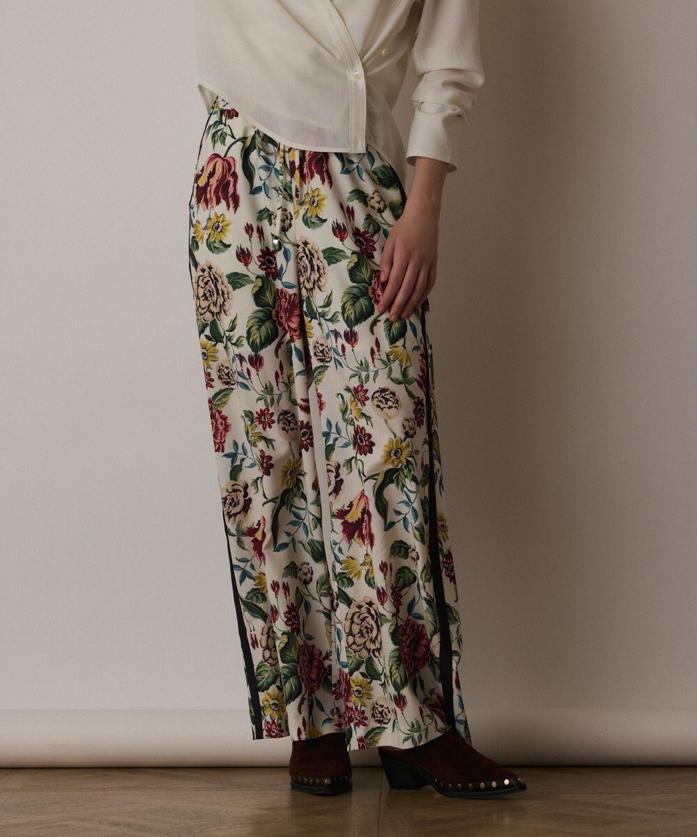 GRACE CONTINENTAL アンティークフラワープリントパンツ 
