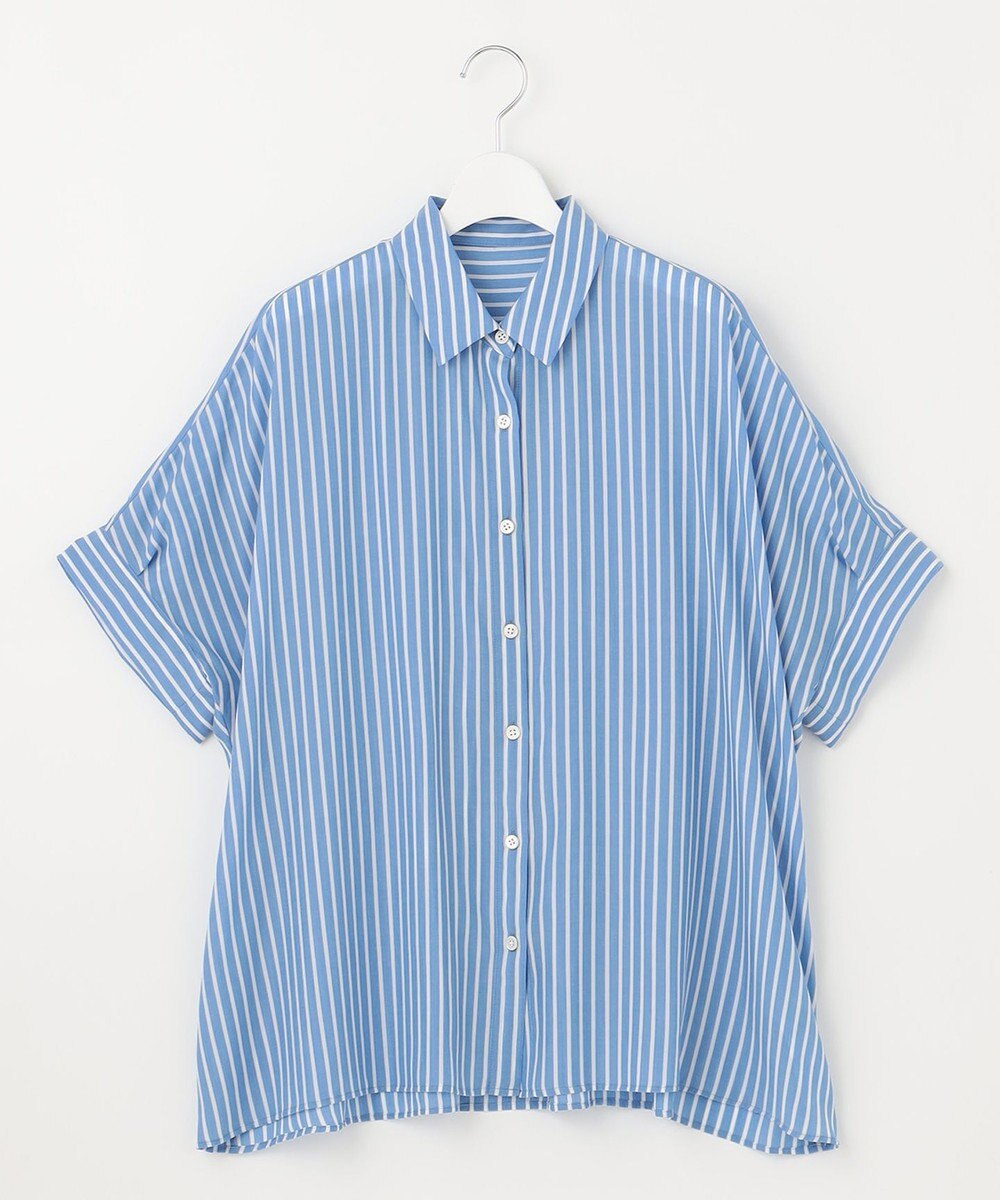 自由区 S 【接触冷感・UVケア・抗菌防臭・洗える】リヨセルポプリン ブラウス 