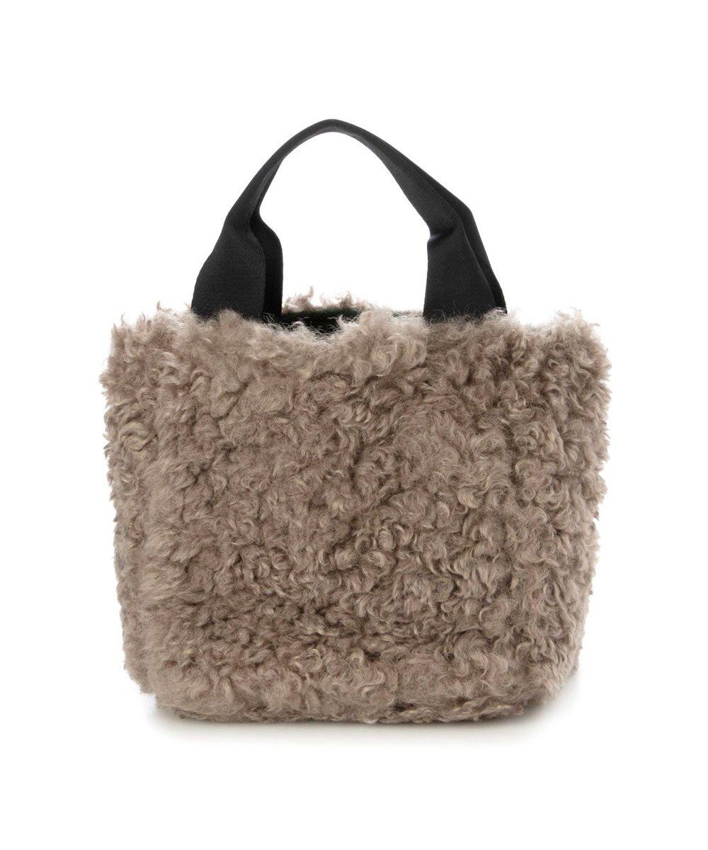 UNBILLION カシュカシュ cachecache / フェイクファー×チェック柄リバーシブルトート 