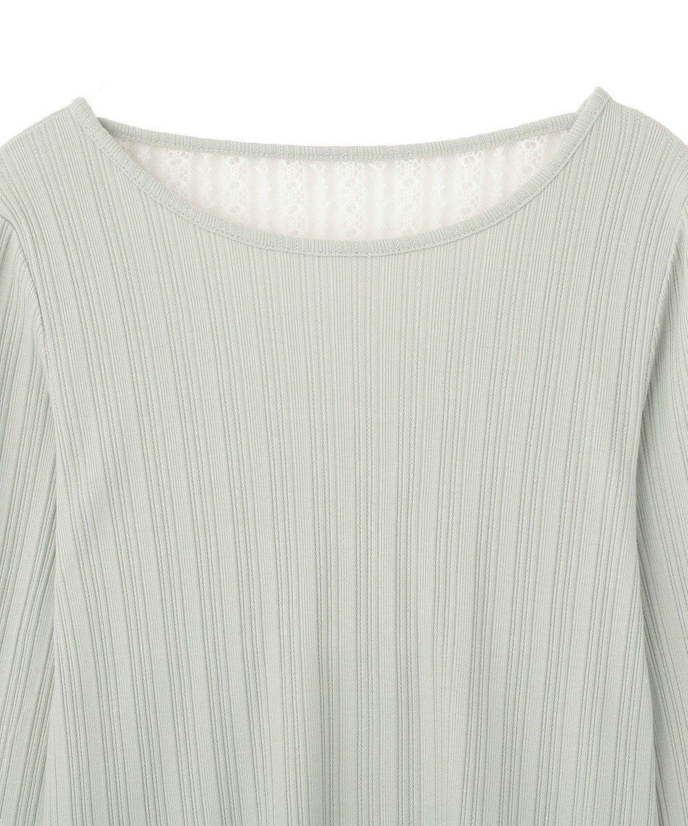 earth music&ecology ランダムチェーンリブバックレースプルオーバー 