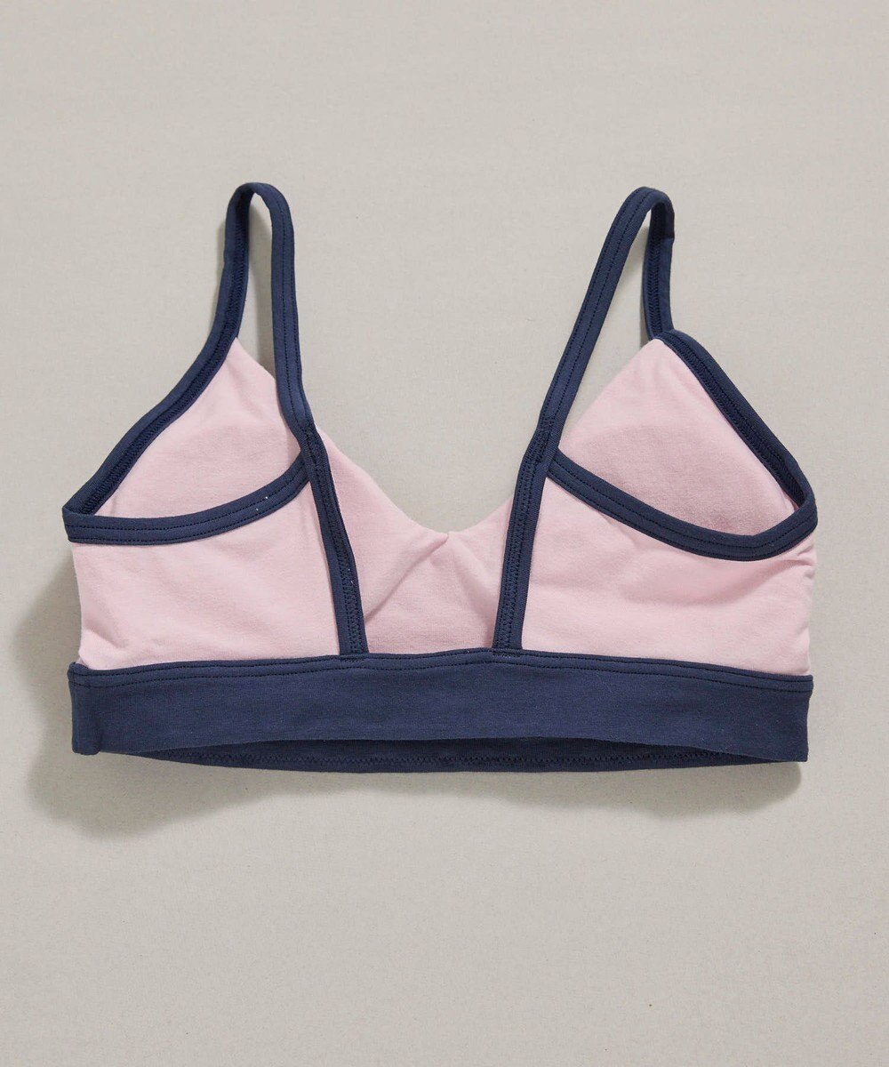 une nana cool 綿ベア天竺 カラーブロッキング ノンワイヤーブラジャー 