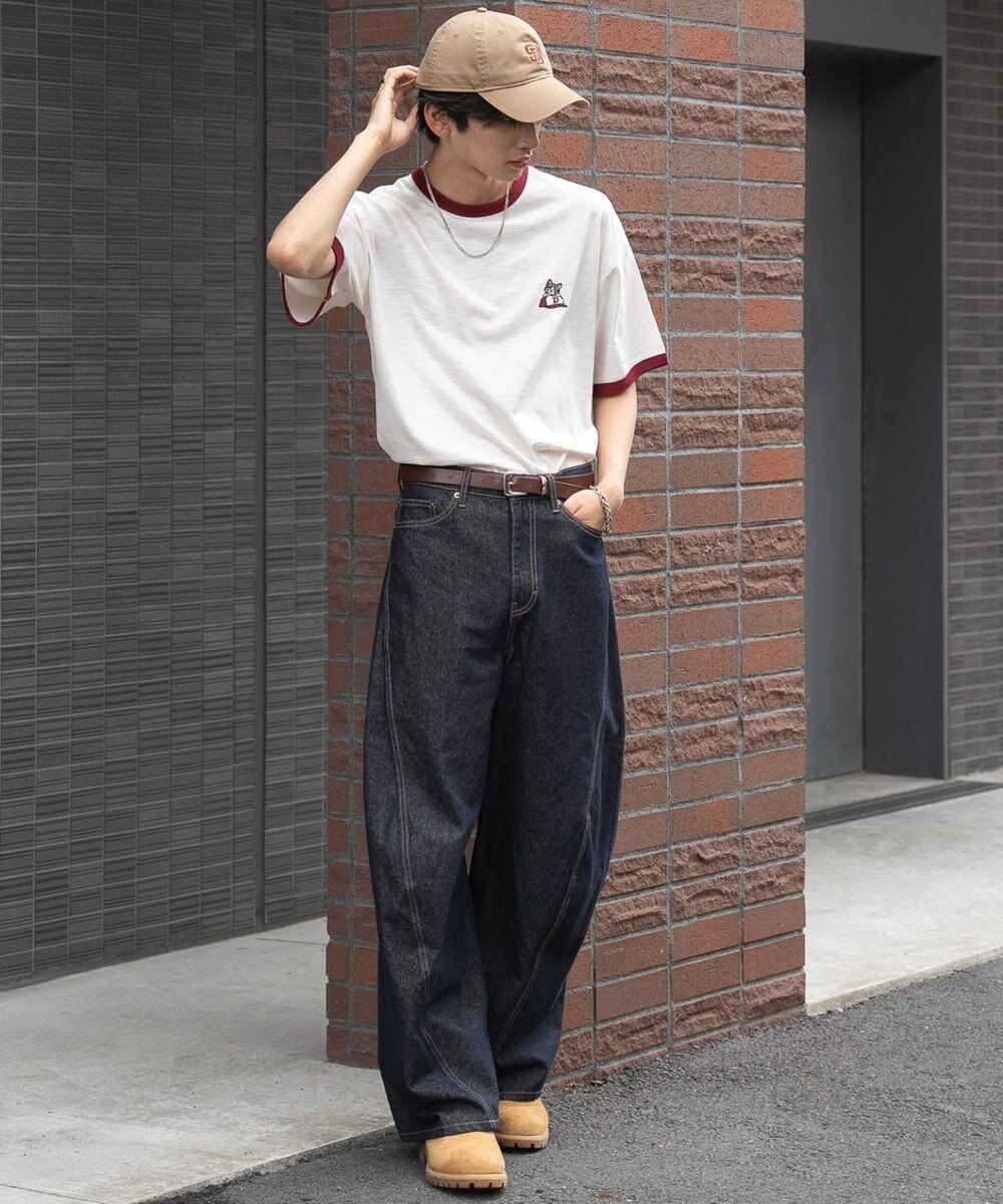 WEGO ワンポイント刺繍リンガーT（SS） 