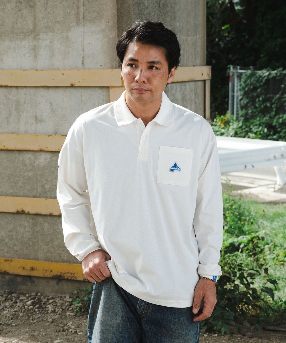 SHARE PARK MENS 【UVケア・吸水速乾・ストレッチ・軽量 】エンブレムポロTシャツ（L・XLサイズ） 