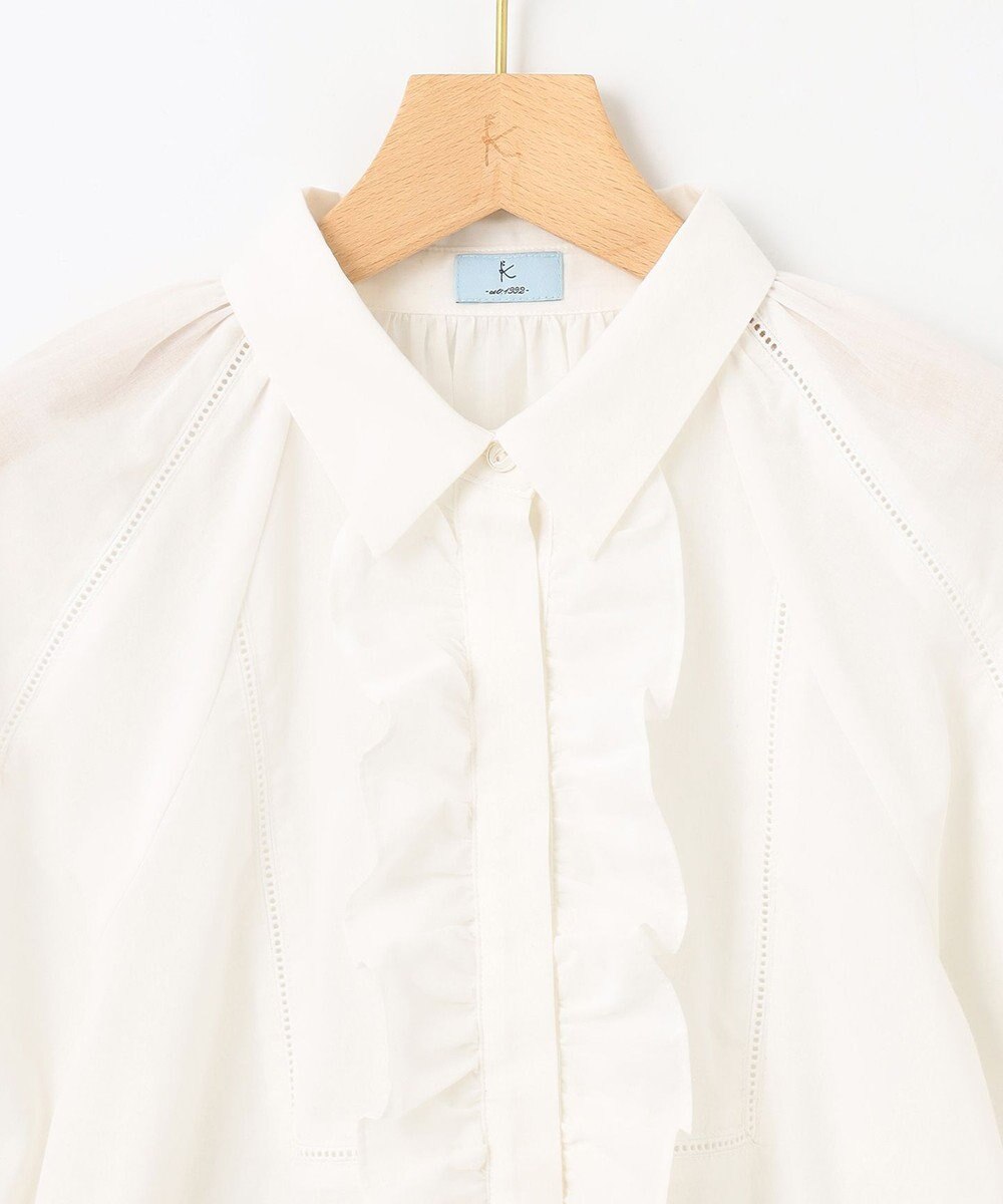 組曲 【WEB限定】ナチュラルローン フリルブラウス 