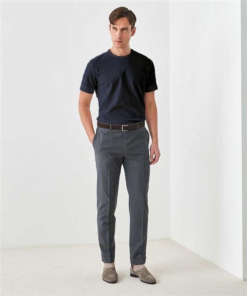 GOTAIRIKU 仕事で着られるTシャツ【サラサラ/よれにくい/透けにくい】キレイめ 鹿の子 ビズTシャツ 