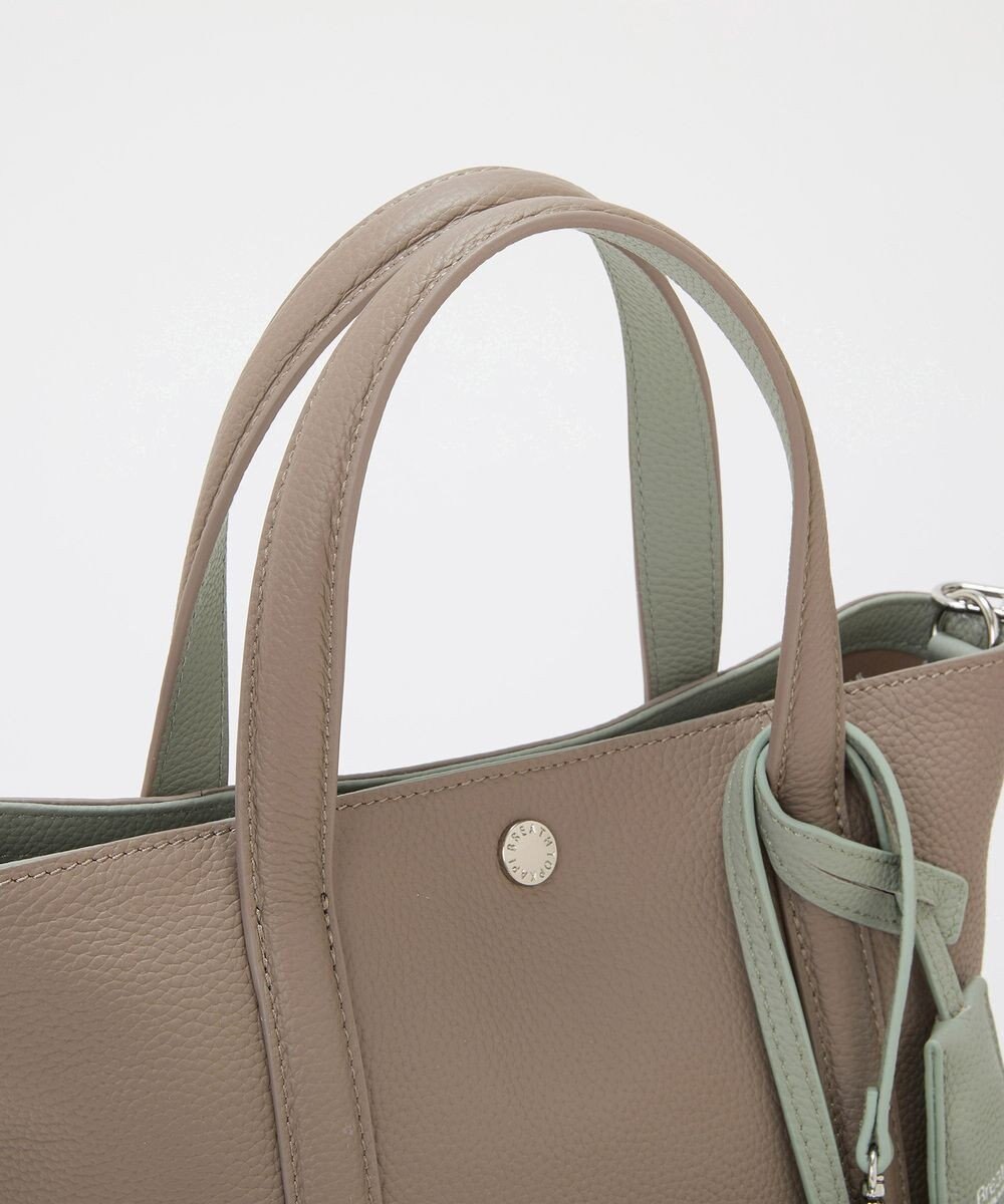 TOPKAPI 【Breath TOPKAPI】DUAL デュアル シュリンクレザー バイカラー トートバッグ チャーム付き 