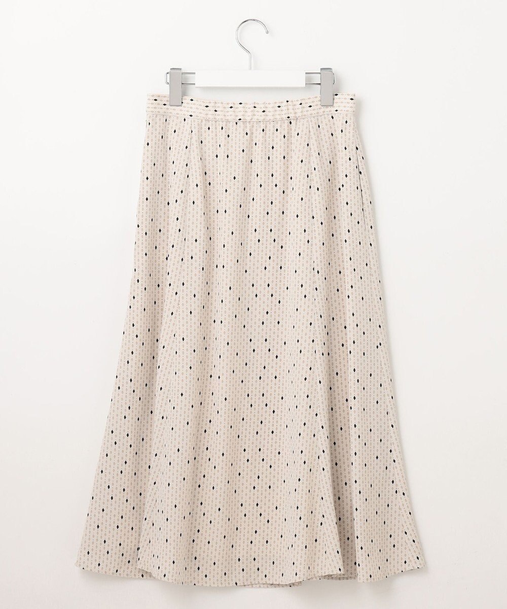 23区 【洗える】バックサテンアムンゼンレユールダイヤプリント スカート 