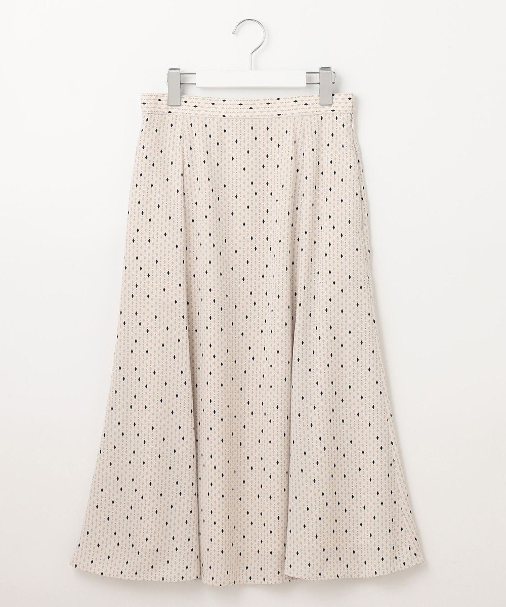 23区 L 【洗える】バックサテンアムンゼンレユールダイヤプリント スカート 