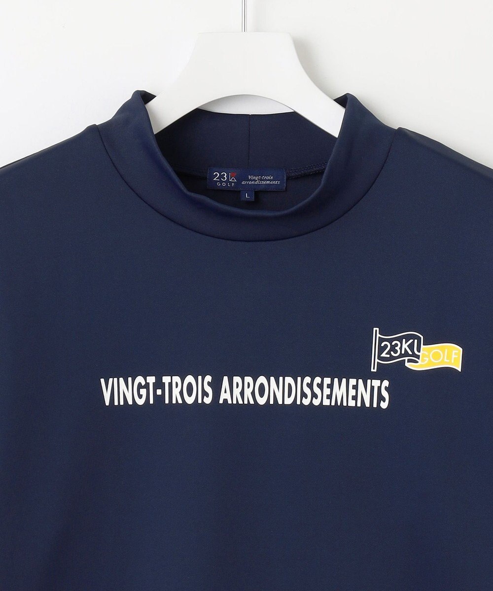 23区GOLF 【MEN/キングサイズ】フロントロゴ モックネックシャツ 