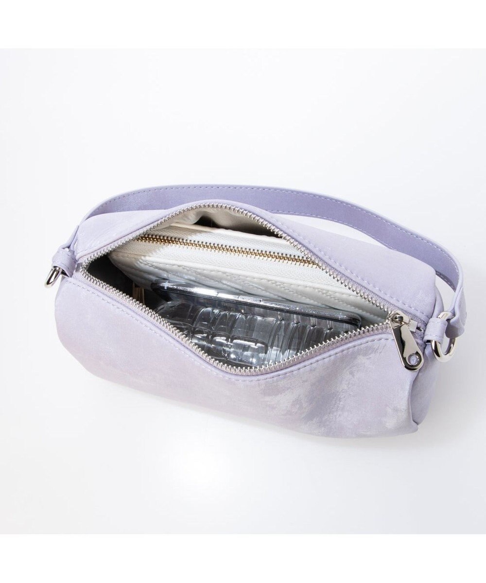 UNBILLION カシュカシュ cachecache / シルクサテン風合皮筒形ショルダー 