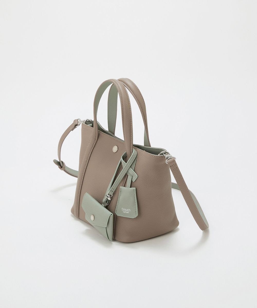 TOPKAPI 【Breath TOPKAPI】DUAL デュアル シュリンクレザー バイカラー トートバッグ チャーム付き 